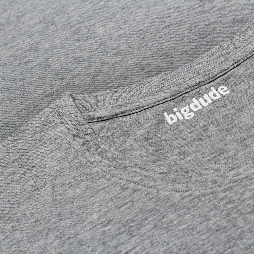 Bigdude Vertical Colour Block T-Shirt Grey 3 Bigdude Vertical Colour Block T-Shirt Grey - Image 3