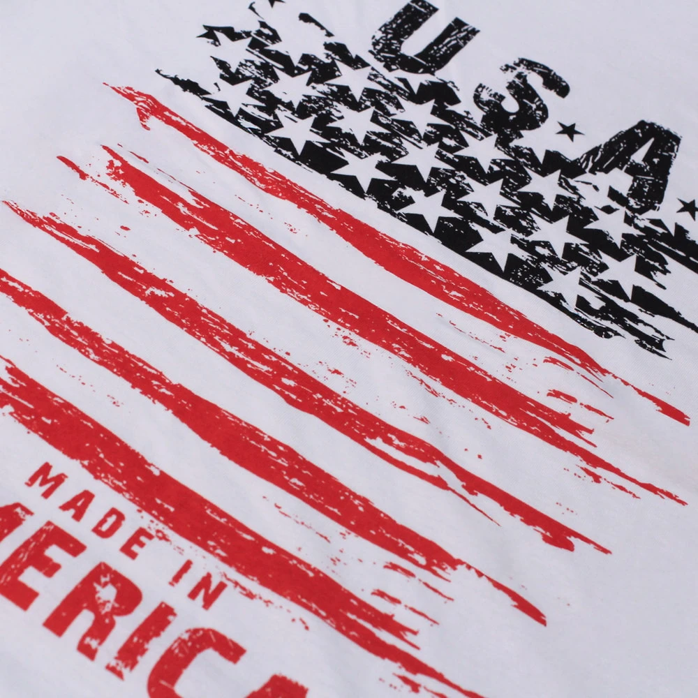 Bigdude USA Print T-Shirt White 4 Bigdude USA Print T-Shirt White - Image 4