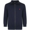 Bigdude Funnel Neck Full Zip Sweatshirt Navy