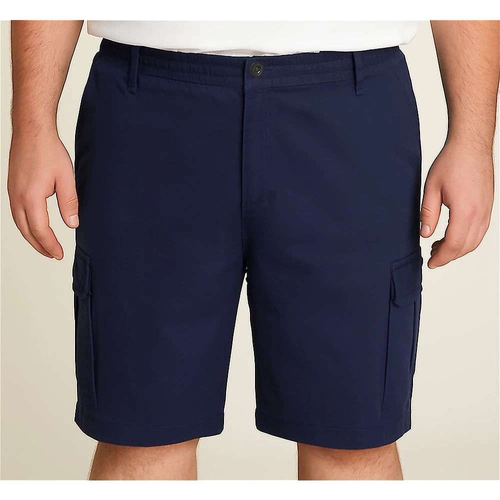 Bigdude Elasticated Waist Cargo Shorts Navy 4 Bigdude Elasticated Waist Cargo Shorts Navy - Image 4