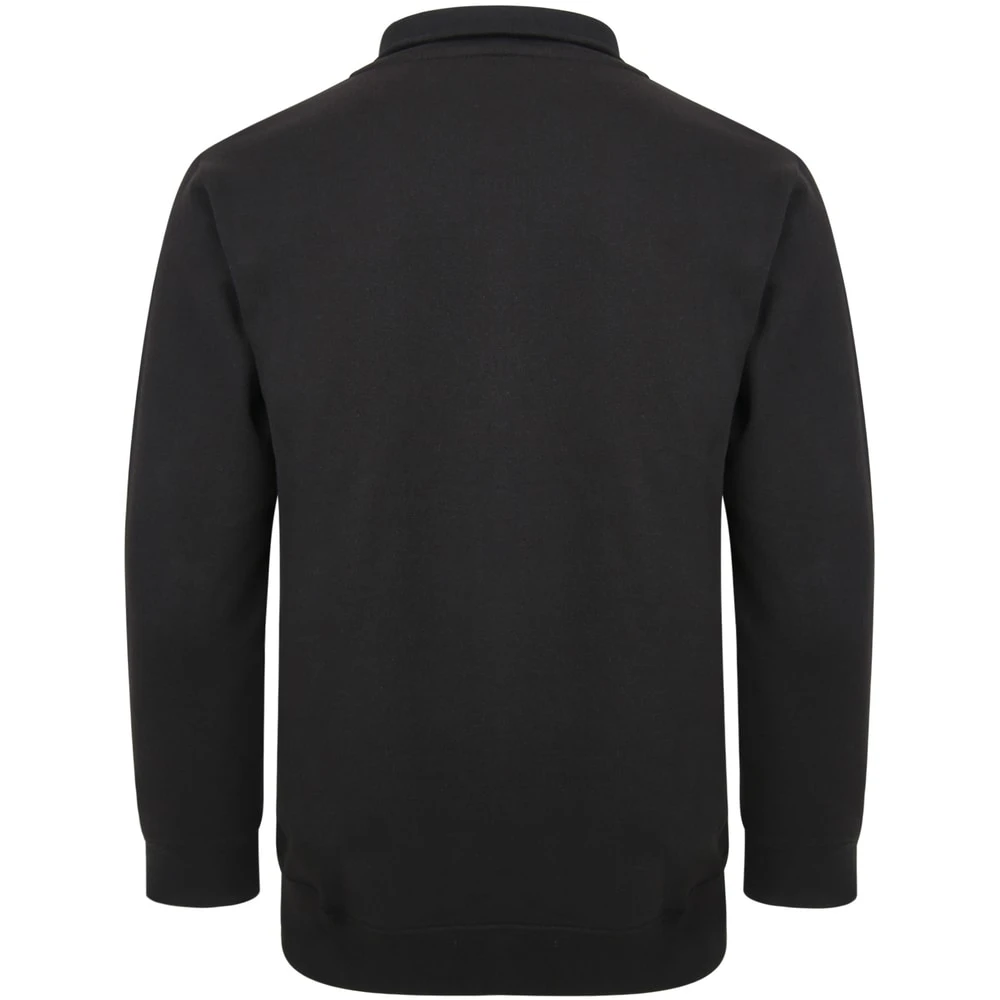 Bigdude Funnel Neck Full Zip Sweatshirt Black 2 Bigdude Funnel Neck Full Zip Sweatshirt Black - Image 2