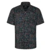 Bigdude Relaxed Collar Ethnic Short Sleeve Shirt Multi