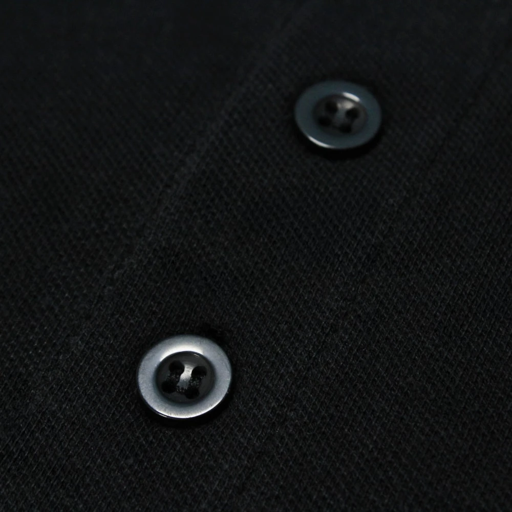 Bigdude Contrast Placket Polo Shirt Black 3 Bigdude Contrast Placket Polo Shirt Black - Image 3