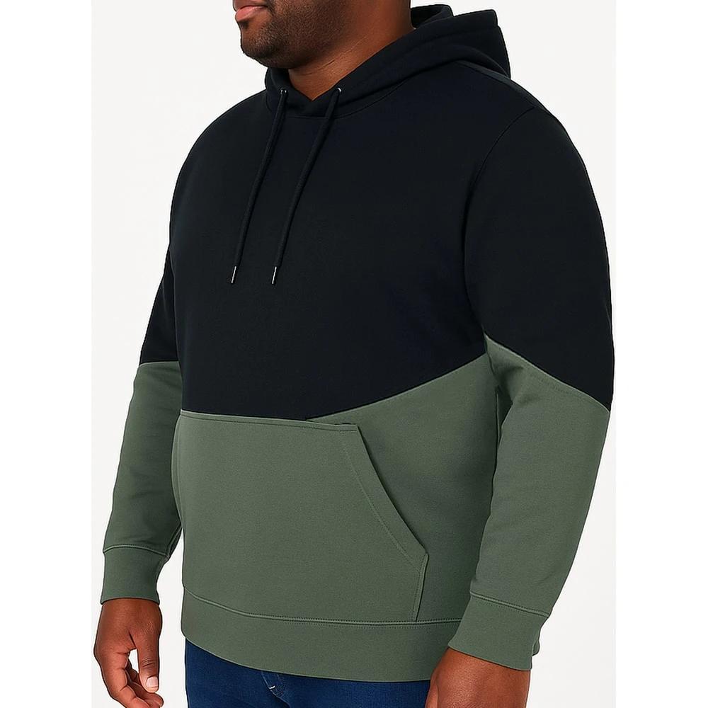 Bigdude Block Panel Hoody Navy/Sage Green 5 Bigdude Block Panel Hoody Navy/Sage Green - Image 5