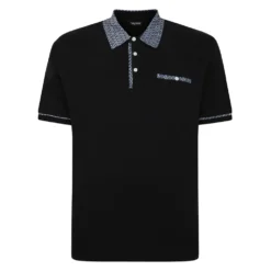 Bigdude Designer Collar Polo Black