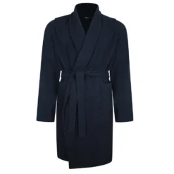 Bigdude Terry Towelling Dressing Gown Navy
