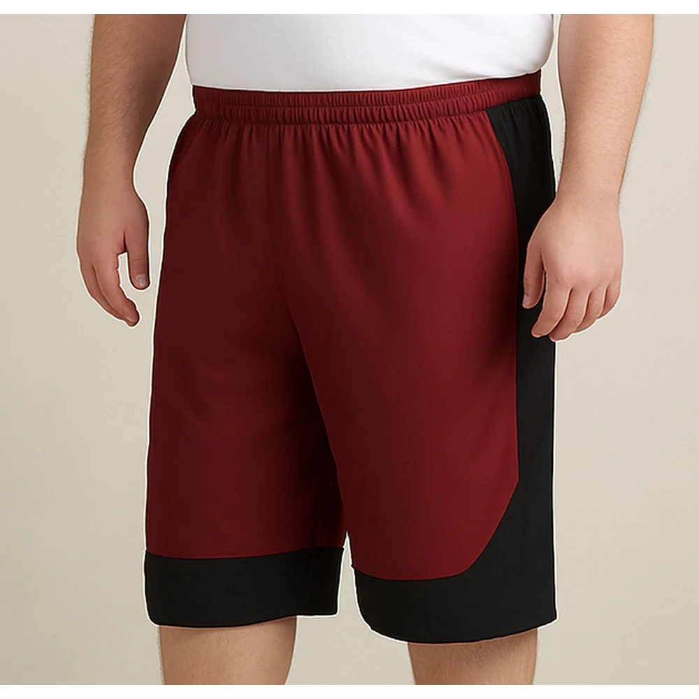 Bigdude Lightweight Active Gym Shorts Burgundy/Black 8 Bigdude Lightweight Active Gym Shorts Burgundy/Black - Image 8