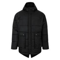 Bigdude Puffer Coat Black