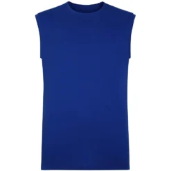 Bigdude Plain Sleeveless T-Shirt Royal Blue