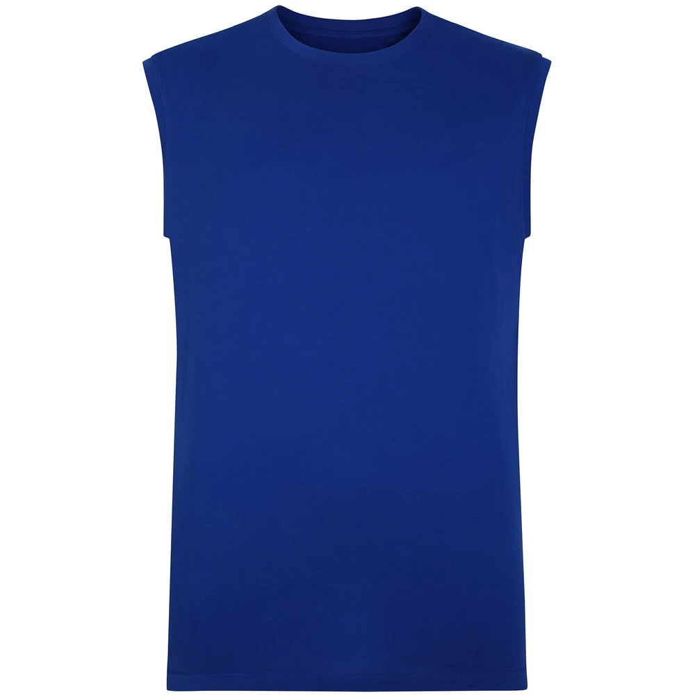 Bigdude Plain Sleeveless T-Shirt Royal Blue 1 Bigdude Plain Sleeveless T-Shirt Royal Blue