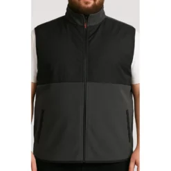 Bigdude Nylon Polar Fleece Gilet Black/Charcoal -Big Dude Clothing Shop 9e6240fd life1 bd24jck02 01 black