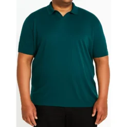 Bigdude Soft Jersey Cuban Collar Polo Shirt Green 9 Bigdude Soft Jersey Cuban Collar Polo Shirt Green -Big Dude Clothing Shop 9fe019ef life1 us25p04 13 green
