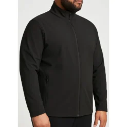 Bigdude Softshell Showerproof Jacket Black -Big Dude Clothing Shop a2bd1a56 life2 us21jck12 01 black