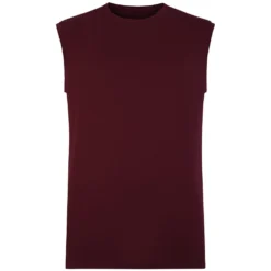 Bigdude Plain Sleeveless T-Shirt Burgundy
