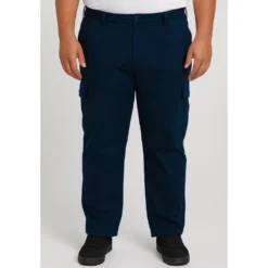 Bigdude Elasticated Waist Cargo Trousers Navy 16 Bigdude Elasticated Waist Cargo Trousers Navy -Big Dude Clothing Shop a39476c8 life1 us19tr01 02 navy