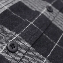 Bigdude Hooded Flannel Checked Shirt Navy/White -Big Dude Clothing Shop a3ddb1b3 feb42cb7 2