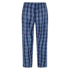 Bigdude Woven Checked PJ Set Long Navy/Blue -Big Dude Clothing Shop a5daf564 bd24pj14 02 bottoms 2
