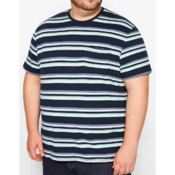 Bigdude Stripe T-Shirt Navy -Big Dude Clothing Shop a7bee57a life1 us24ts77 02 navy