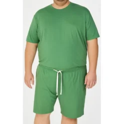 Bigdude Short Sleeve Pyjama Set Deep Green -Big Dude Clothing Shop a8f4a53d life1 us23pj20 48 deepgreen