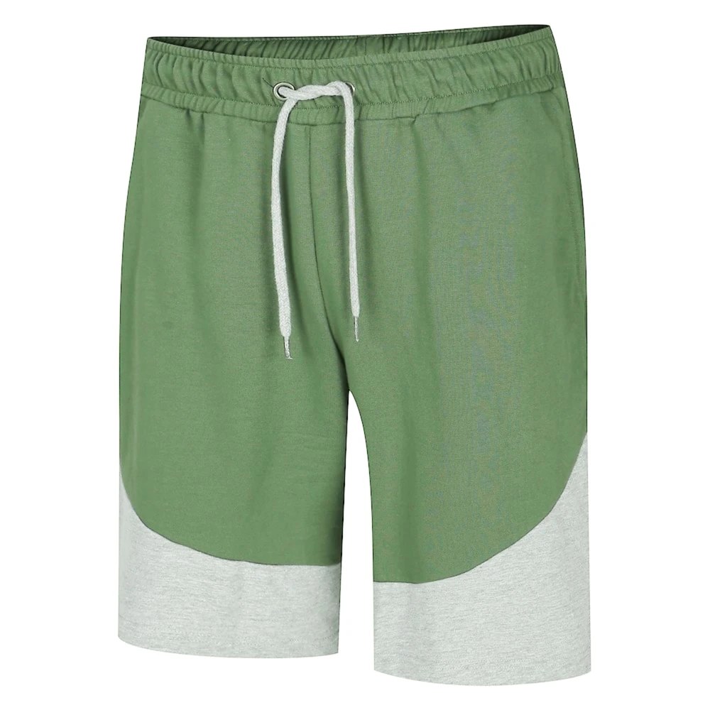Bigdude Cut And Sew Loop Back Shorts Sage Green Grey Marl 2 Bigdude Cut And Sew Loop Back Shorts Sage Green Grey Marl - Image 2