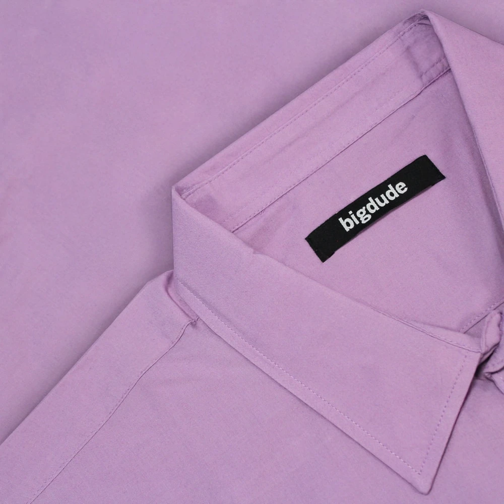 Bigdude Classic Short Sleeve Poplin Shirt Violet 3 Bigdude Classic Short Sleeve Poplin Shirt Violet - Image 3