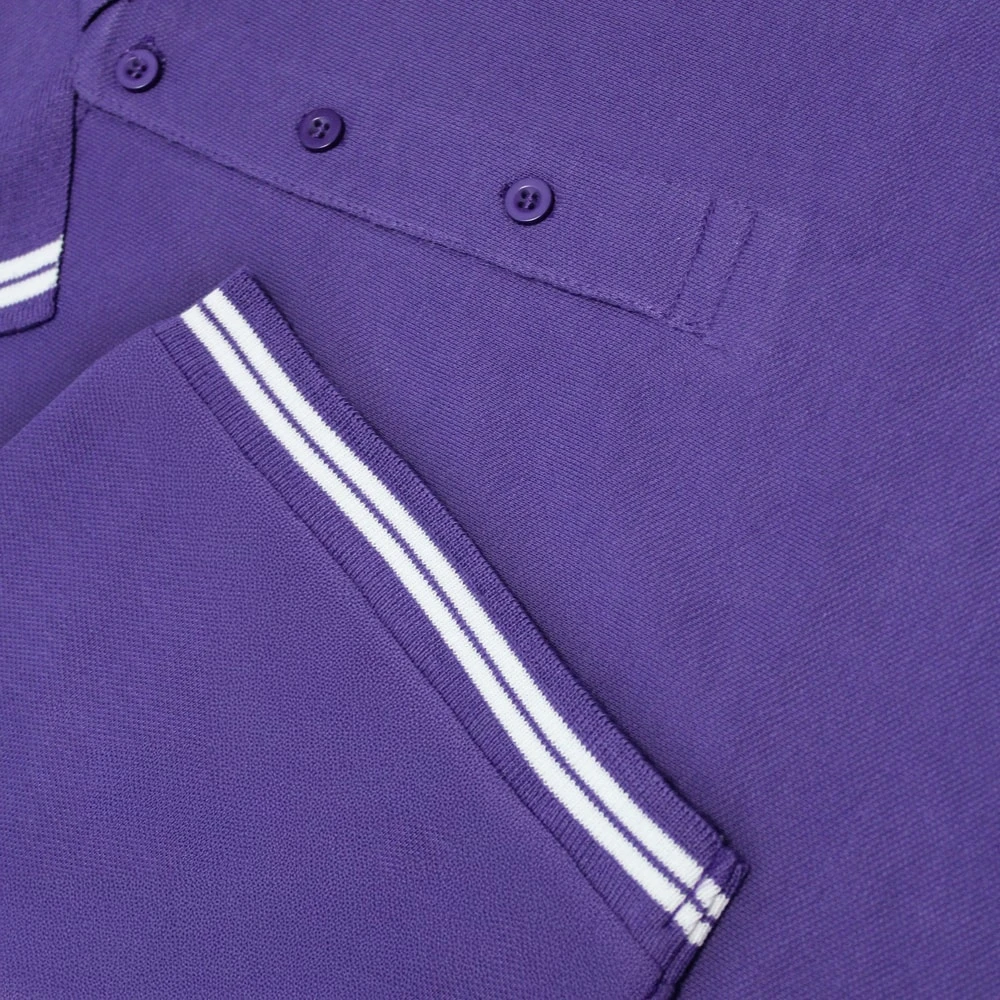 Bigdude Tipped Polo Shirt Purple 6 Bigdude Tipped Polo Shirt Purple - Image 6