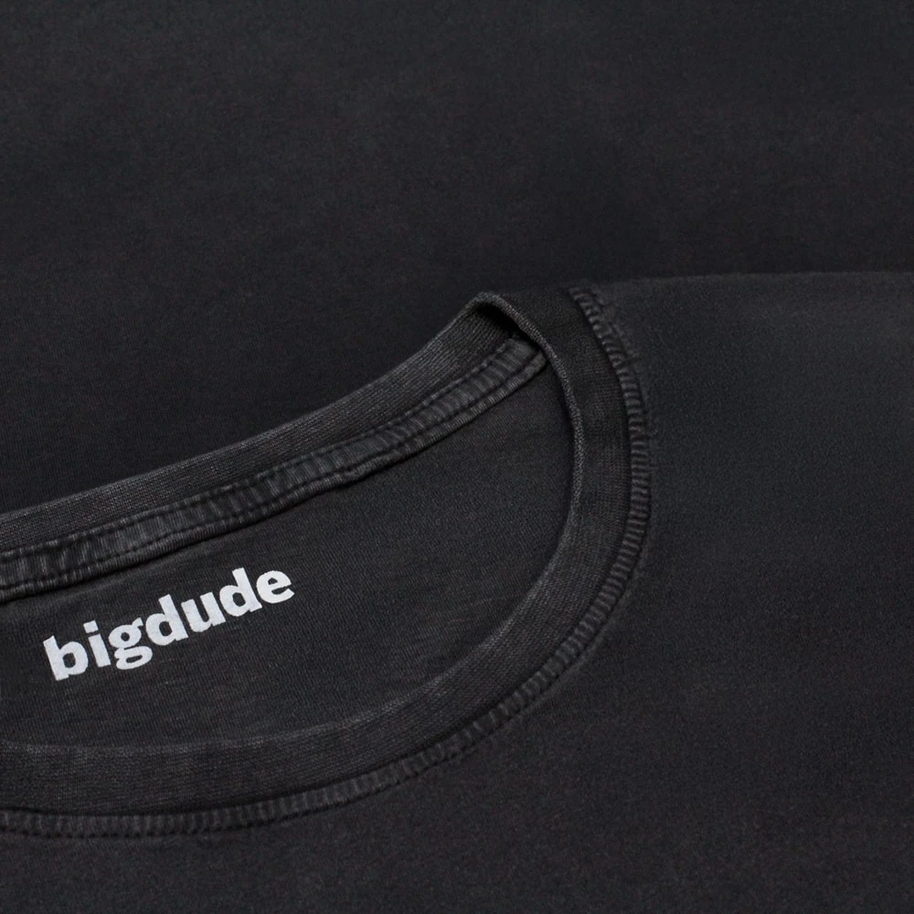 Bigdude Acid Wash Craft Beer Print T-Shirt Washed Black 2 Bigdude Acid Wash Craft Beer Print T-Shirt Washed Black - Image 2