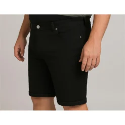 Bigdude Stretch Denim Shorts Black -Big Dude Clothing Shop ad600e49 life2 us20sh02 01 black