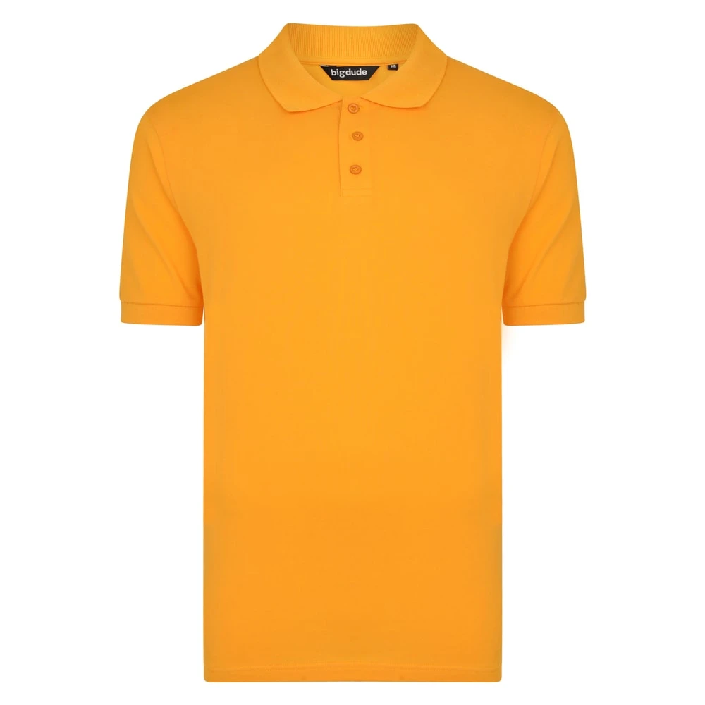 Bigdude Plain Polo Shirt Orange 1 Bigdude Plain Polo Shirt Orange
