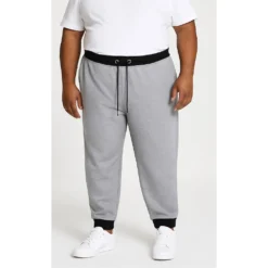 Bigdude Contrast Joggers Grey Marl/Black -Big Dude Clothing Shop afa6925d life1 us24j09 17 greymarl