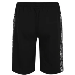 Bigdude Camo Side Panel Loopback Jogger Shorts Black -Big Dude Clothing Shop afc53ffd bd24sh11 01 back