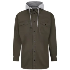 Bigdude Overshirt With Hood Olive