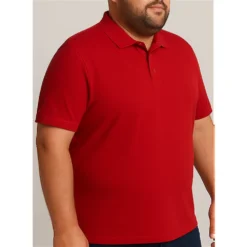 Bigdude Plain Polo Shirt Pepper Red -Big Dude Clothing Shop b1b028ef life2 us103 47 pepperred