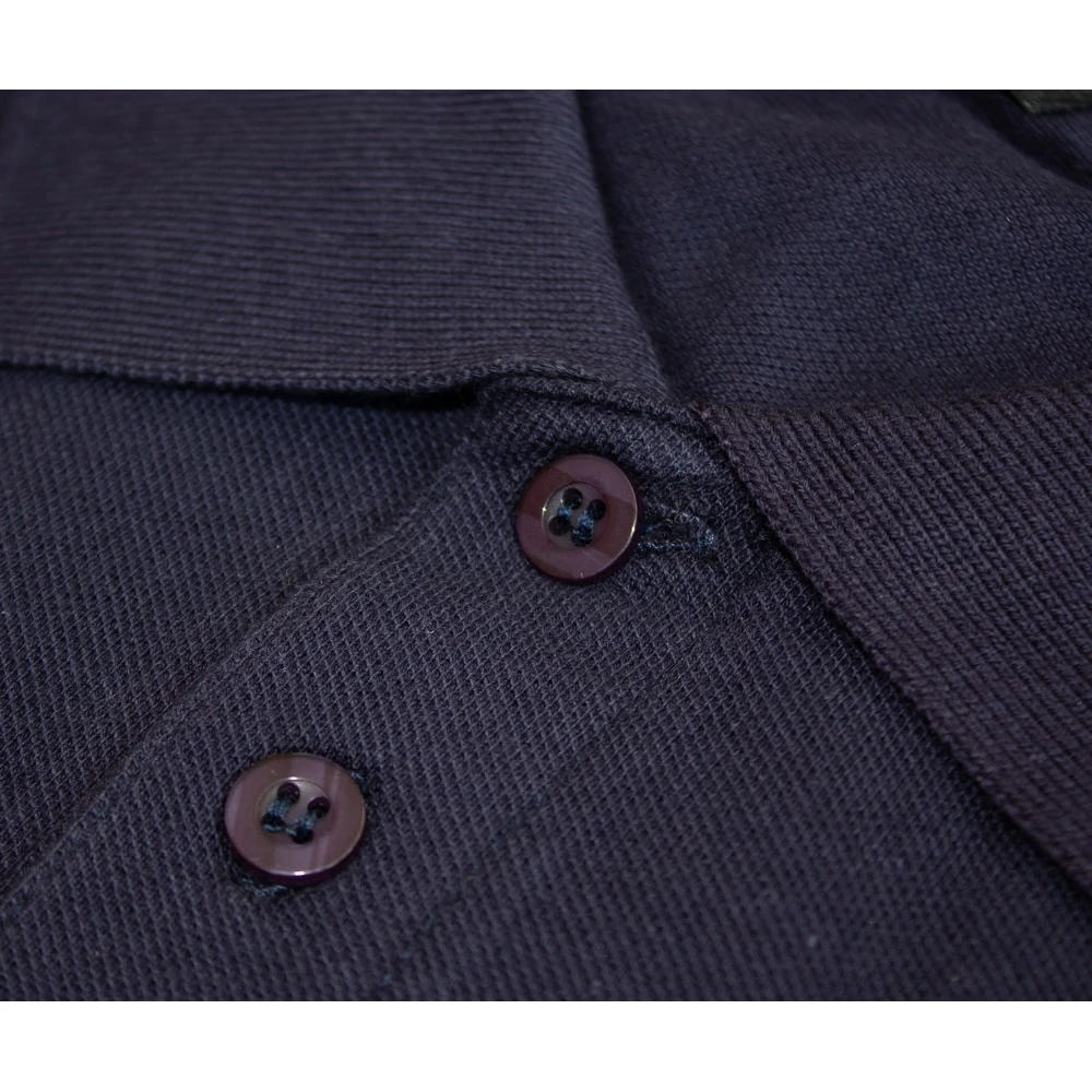 Bigdude Long Sleeve Polo Shirt Navy 3 Bigdude Long Sleeve Polo Shirt Navy - Image 3