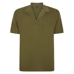 Bigdude Relaxed Collar Polo Shirt Khaki