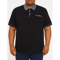 Bigdude Designer Collar Polo Black -Big Dude Clothing Shop b5e17871 life1 us24p30 01 black