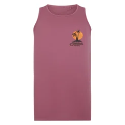 Bigdude Small Palm Tree Vest Mauve