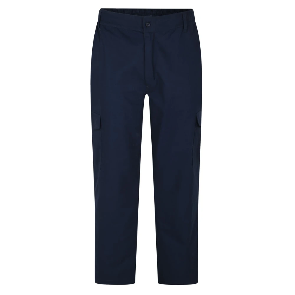 Bigdude Elasticated Waist Cargo Trousers Navy 1 Bigdude Elasticated Waist Cargo Trousers Navy
