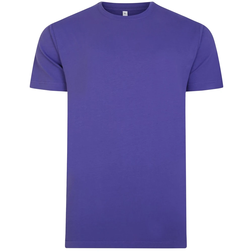 Bigdude Plain Crew Neck T-Shirt Violet 6 Bigdude Plain Crew Neck T-Shirt Violet - Image 6