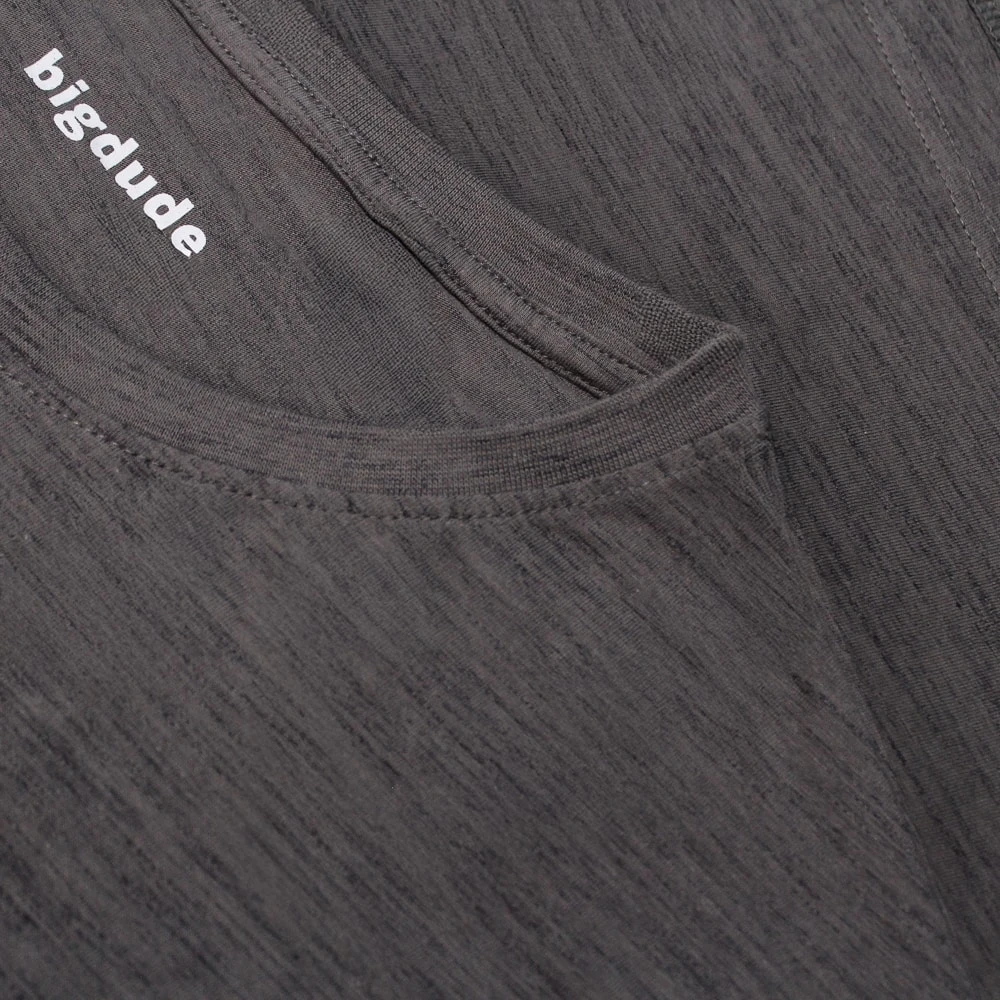 Bigdude Space Dye Bronx Print T-Shirt Charcoal 5 Bigdude Space Dye Bronx Print T-Shirt Charcoal - Image 5