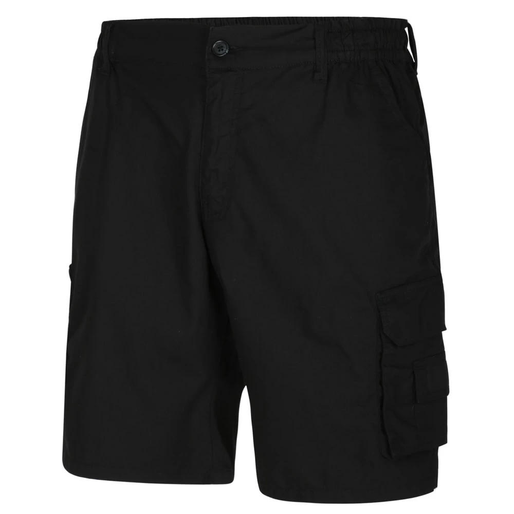 Bigdude Light Weight Elasticated Waist Cargo Shorts Black