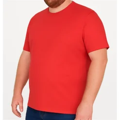 Bigdude Plain Crew Neck T-Shirt Red Space Cherry -Big Dude Clothing Shop baeb2284 life2 us101 22 red
