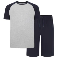 Bigdude Short Sleeve PJ Set Grey