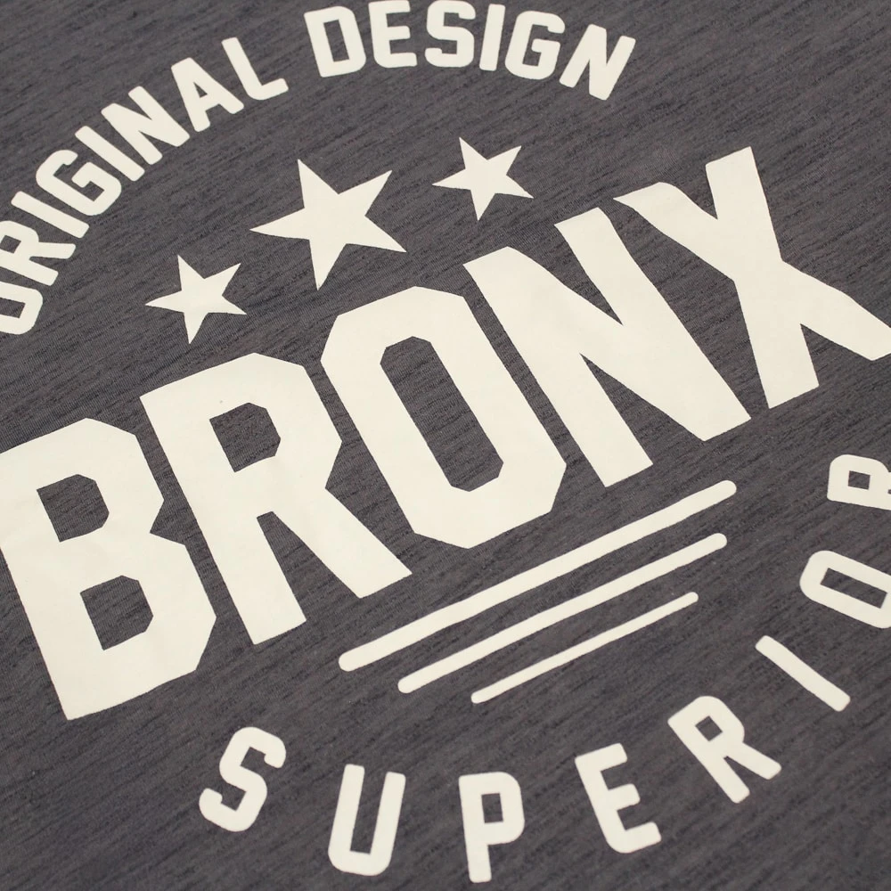 Bigdude Space Dye Bronx Print T-Shirt Charcoal 4 Bigdude Space Dye Bronx Print T-Shirt Charcoal - Image 4