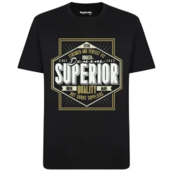 Bigdude Superior Print T-Shirt Black