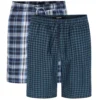 Bigdude Twin Pack Woven PJ Shorts Multi