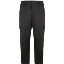 Bigdude Elasticated Waist Cargo Trousers Charcoal