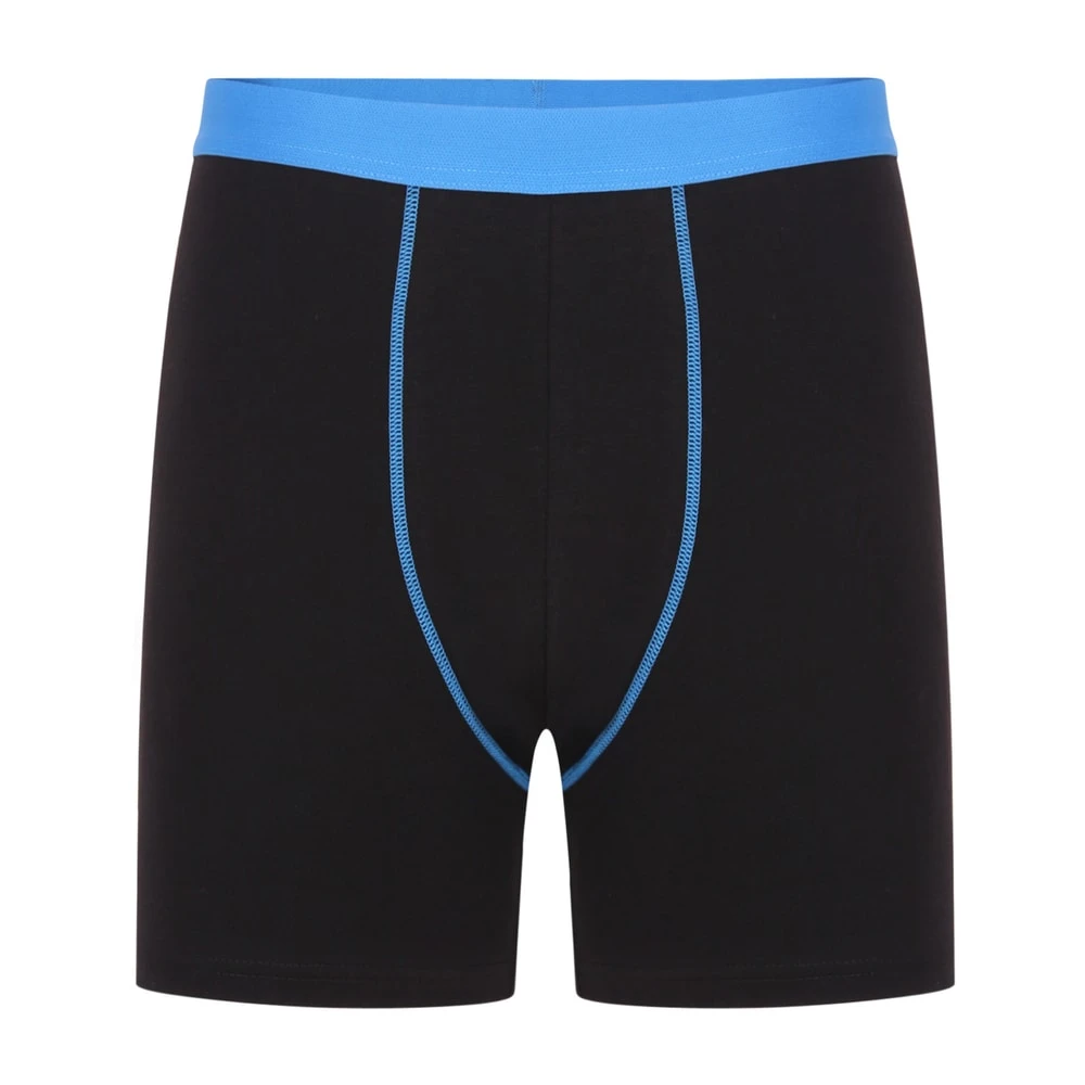 Bigdude 4 Pack Contrast Boxer Shorts Black 4 Bigdude 4 Pack Contrast Boxer Shorts Black - Image 4