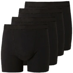 Bigdude 4 Pack Jersey Boxer Shorts Black