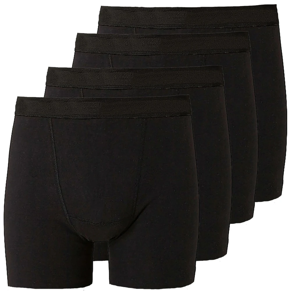 Bigdude 4 Pack Jersey Boxer Shorts Black 1 Bigdude 4 Pack Jersey Boxer Shorts Black